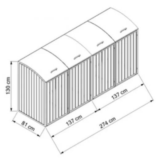 Lark RVS Ombouw | 4 Containers - Afbeelding 3