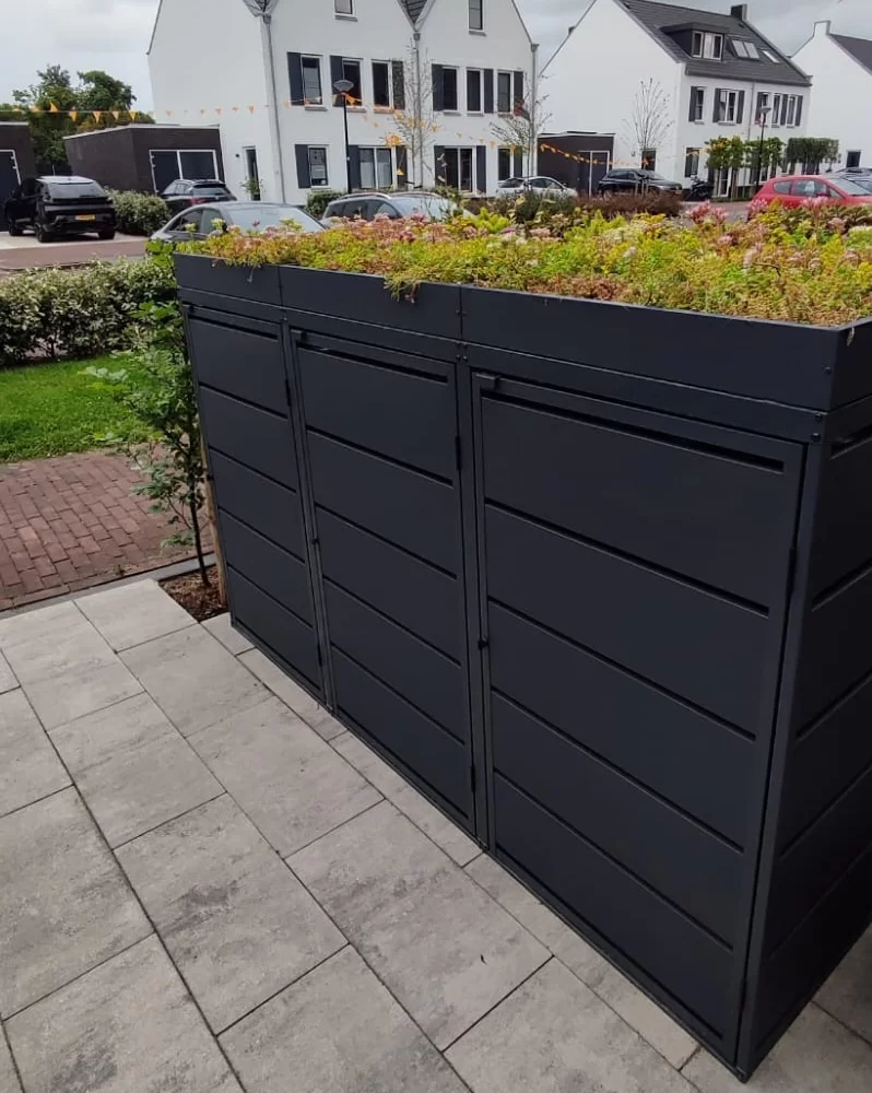 Green Plant Grey Ombouw antracietgrijs | 3 Containers