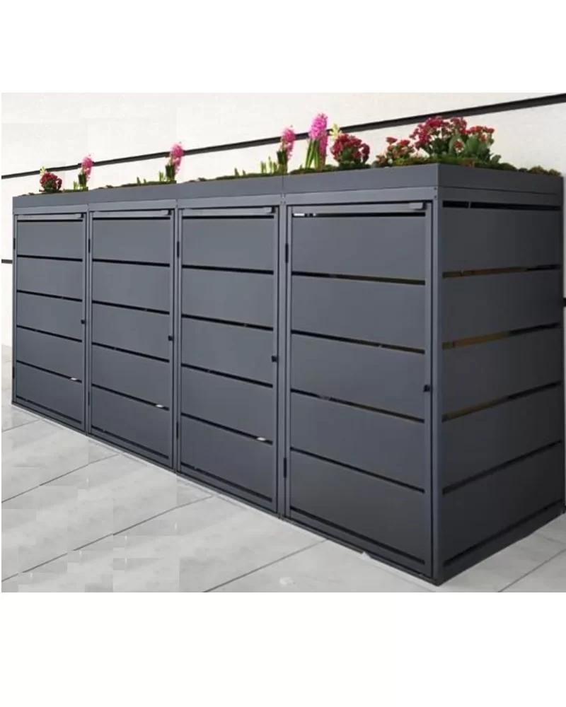 Green Plant Grey Ombouw Antracietgrijs metaal | 4 Containers