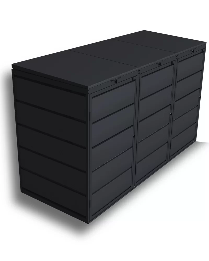 Kuba Store Ombouw 3 Containers zwart metaal | 3 Containers - Afbeelding 2