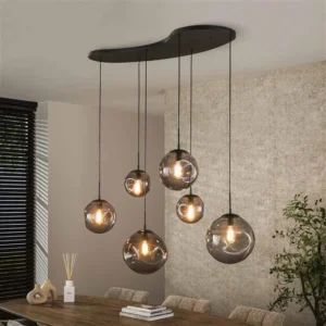 Mika 6-lichts Hanglamp Smoke