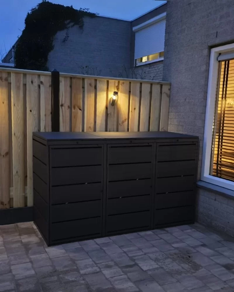 Kuba Store Ombouw 3 Containers zwart metaal | 3 Containers